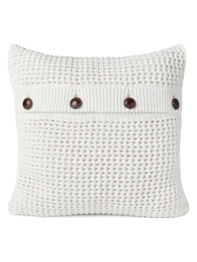 Brunello Cucinelli Cotton Feather Yarn Net Knit Cushion - Panama