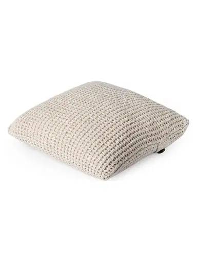 Brunello Cucinelli Cotton Feather Yarn Net Knit Cushion | Thumbnail 1