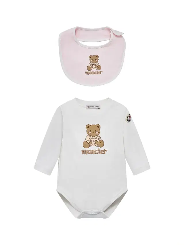 Moncler Baby's Set in Cotton - White Pink 9 Months