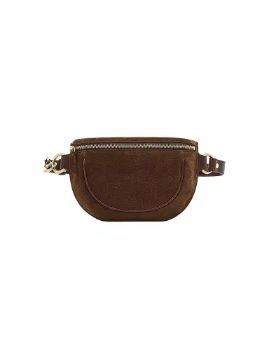 Il Bisonte Women's Oliveta Suede Adjustable Belt Bag - Testa Di Moro | Thumbnail 1