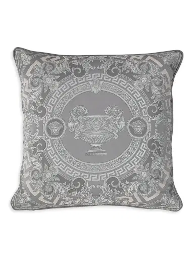 Versace La Coupe Des Dieux Cushions - Silver | Thumbnail 1