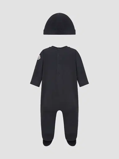 Moncler Baby's Set in Cotton - Dark Blue 12 Months | Thumbnail 2