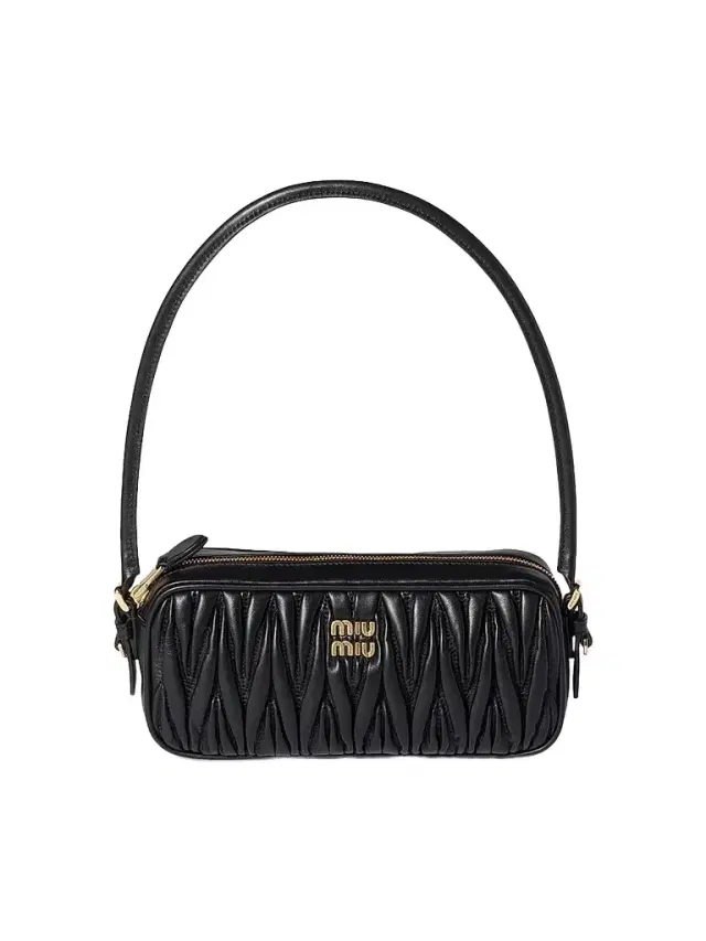 Miu Miu Women's Matelassé Nappa Leather Pouch - Black
