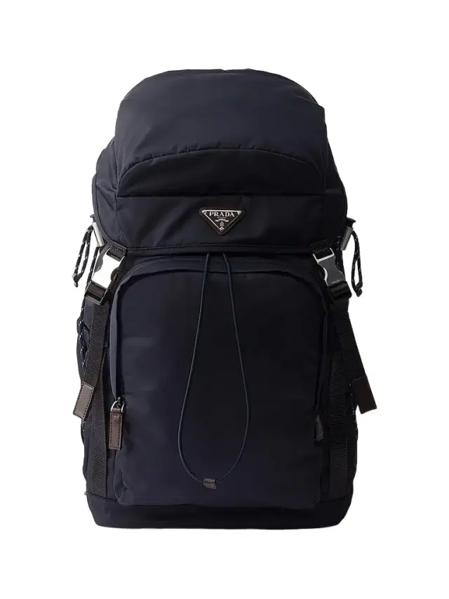 Prada Men's Re-Nylon and Leather Backpack - Blue