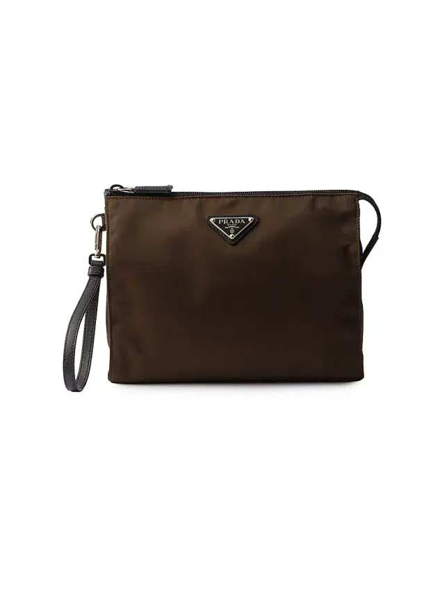 Prada Men's Re-Nylon and Saffiano Leather Necessaire - Brown