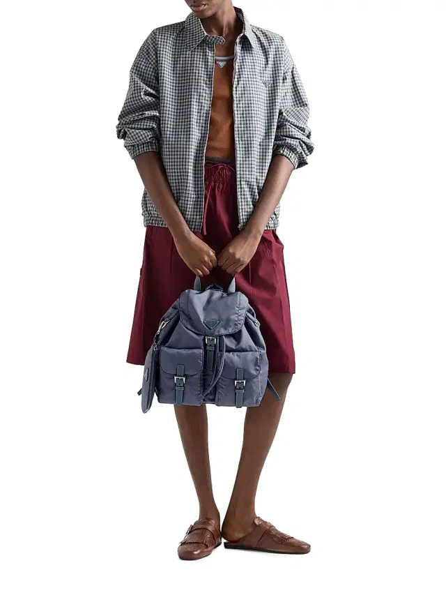 Prada Women's Medium Re-Nylon Backpack - Blue