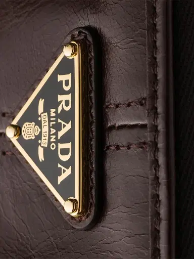 Prada Women's Leather Pouch - Dark Brown | Thumbnail 4
