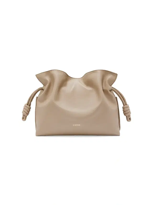 LOEWE Women's Flamenco Medium Leather Clutch - Sand