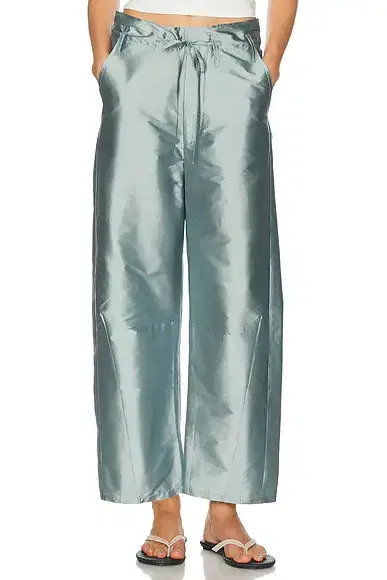 CHAN LUU Techno Taffeta Barrel Pant
