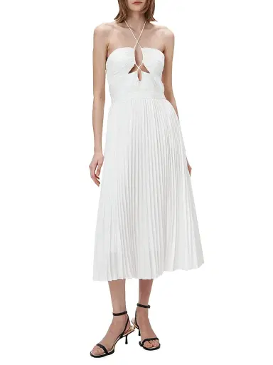 Simkhai Women's Annita Cut-Out Pleated Midi-Dress | Thumbnail 2