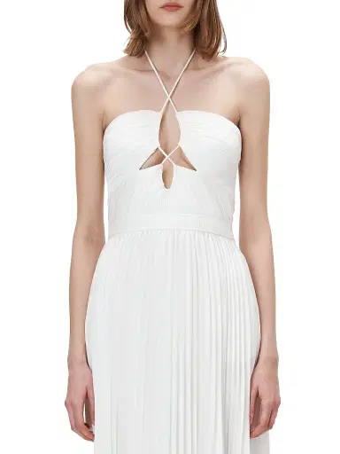 Simkhai Women's Annita Cut-Out Pleated Midi-Dress | Thumbnail 3