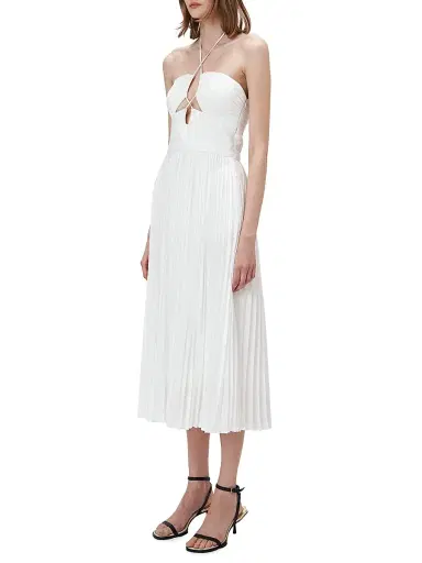 Simkhai Women's Annita Cut-Out Pleated Midi-Dress | Thumbnail 4