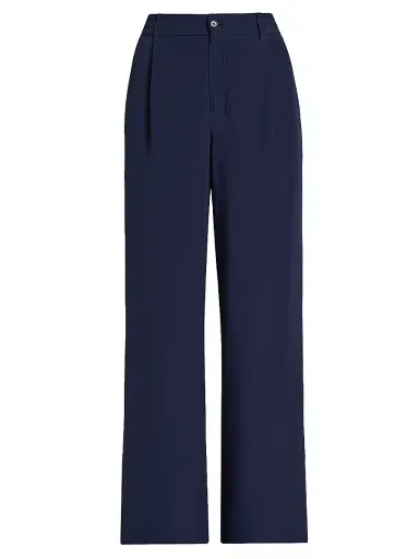 Simkhai Women's Sydnie Paperbag-Waist Wide-Leg Pants - Midnight | Thumbnail 1 Simkhai Women's Sydnie Paperbag-Waist Wide-Leg Pants - Midnight | Thumbnail 1