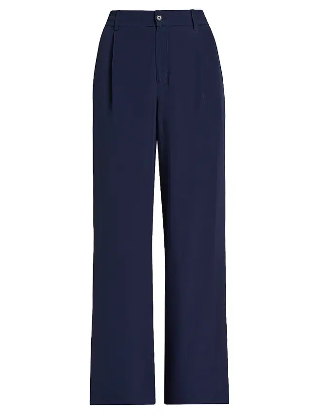 Simkhai Women's Sydnie Paperbag-Waist Wide-Leg Pants - Midnight