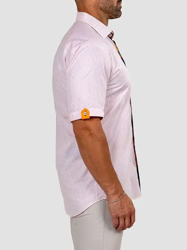 Maceoo Men's Galileo Short Sleeve Shirt - Pink - Size XXXXL | Thumbnail 2