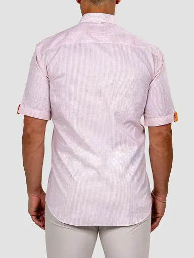 Maceoo Men's Galileo Short Sleeve Shirt - Pink - Size XXXXL | Thumbnail 3