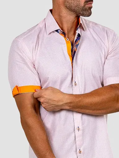 Maceoo Men's Galileo Short Sleeve Shirt - Pink - Size XXXXL | Thumbnail 8