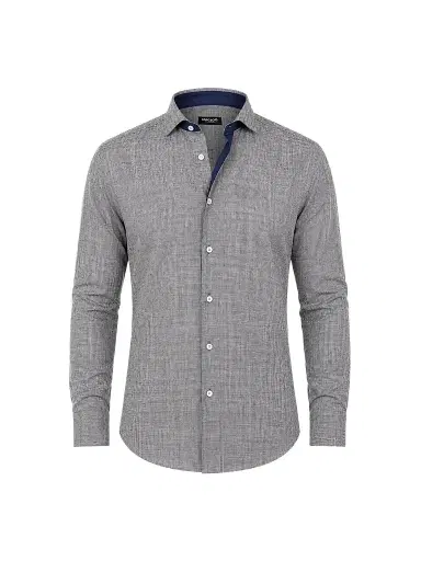 Maceoo Men's Eins Marthyr Linen Shirt - Grey - Size XXXL | Thumbnail 1