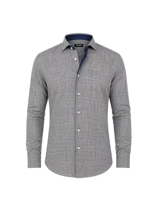 Maceoo Men's Eins Marthyr Linen Shirt - Grey