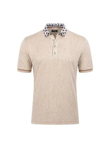 Maceoo Men's Knit Polo Shirt - Beige - Size XL | Thumbnail 1 Maceoo Men's Knit Polo Shirt - Beige - Size XL | Thumbnail 1