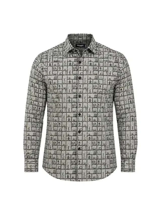 Maceoo Men's Fibonacci Stretch Shirt - Multicolored