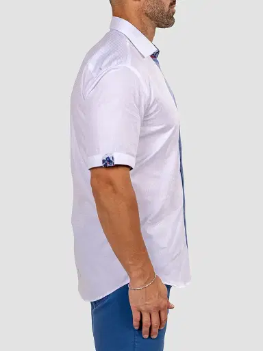Maceoo Men's Galileo Short Sleeve Shirt - White - Size XXXL | Thumbnail 2