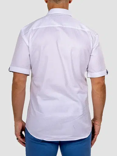 Maceoo Men's Galileo Short Sleeve Shirt - White - Size XXXL | Thumbnail 3