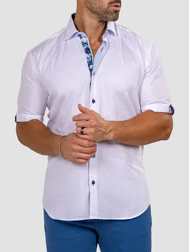 Maceoo Men's Galileo Short Sleeve Shirt - White - Size XXXL | Thumbnail 4