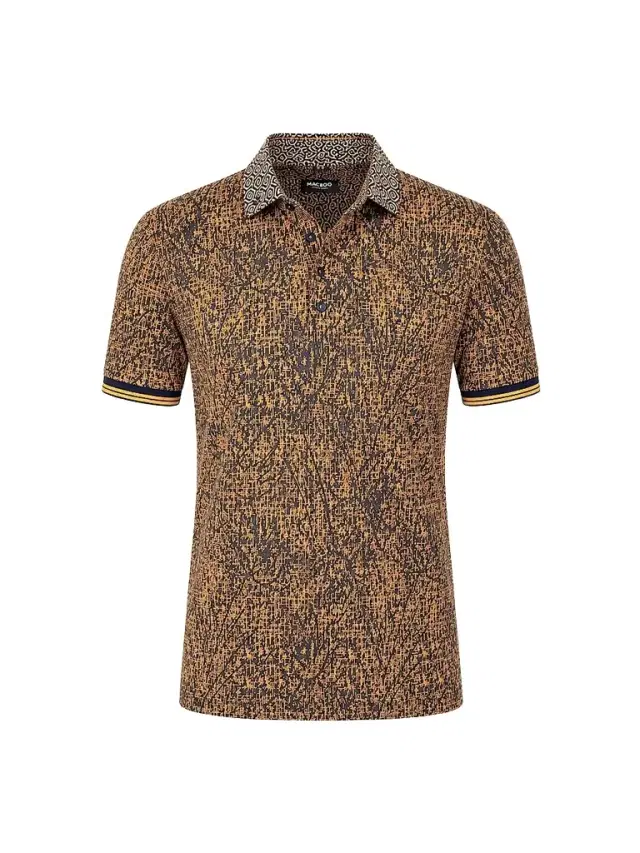 Maceoo Men's Knit Polo Shirt - Yellow