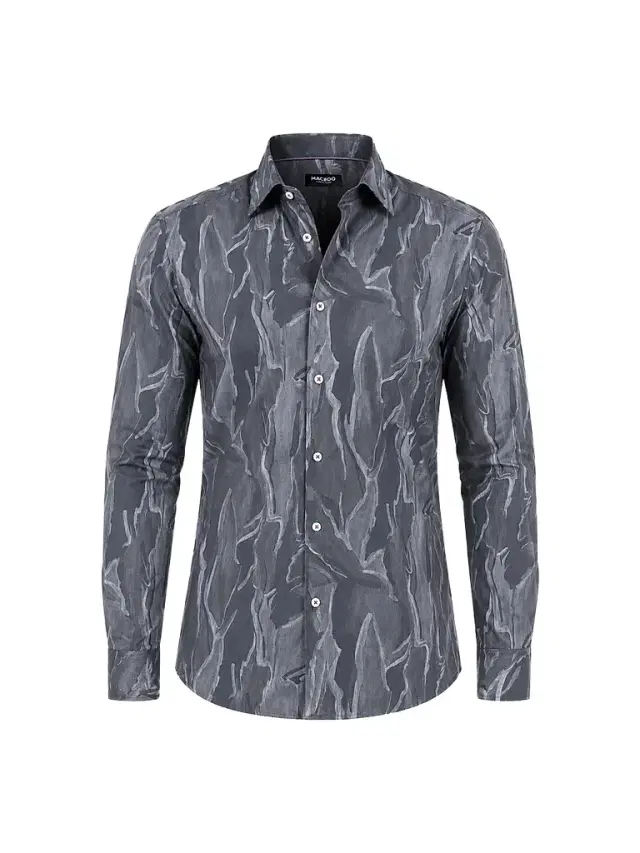 Maceoo Men's Fibonacci Woven Shirt - Grey