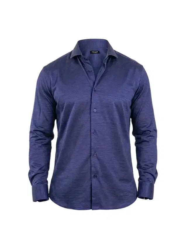 Maceoo Men's Einstein Stretch Shirt - Blue