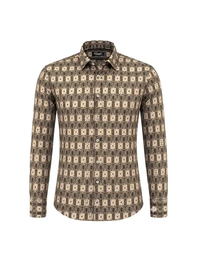 Maceoo Men's Fibonacci Stretch Shirt - Green