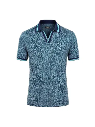 Maceoo Men's Knit Polo Shirt - Blue - Size XXXXL | Thumbnail 1 Maceoo Men's Knit Polo Shirt - Blue - Size XXXXL | Thumbnail 1