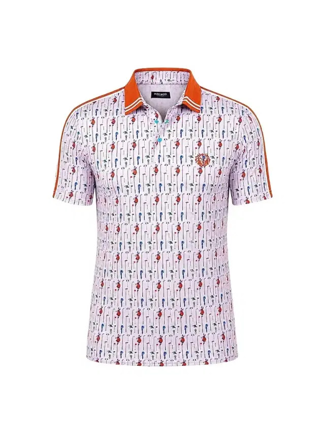 Maceoo Men's Golf Polo Shirt - White