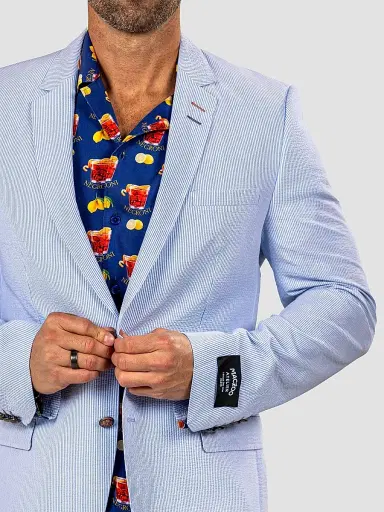 Maceoo Men's Socrate Marthyr Blazer - Blue - Size XXXXL | Thumbnail 8