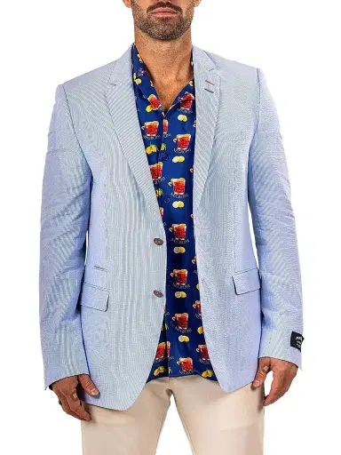 Maceoo Men's Socrate Marthyr Blazer - Blue - Size XXXXL | Thumbnail 1