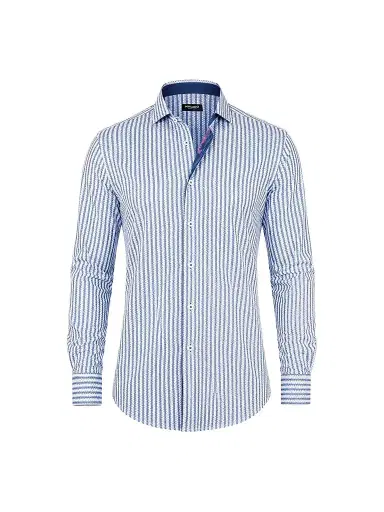 Maceoo Men's Eins Ascension Stripe Shirt - Blue - Size XXXXL | Thumbnail 1 Maceoo Men's Eins Ascension Stripe Shirt - Blue - Size XXXXL | Thumbnail 1