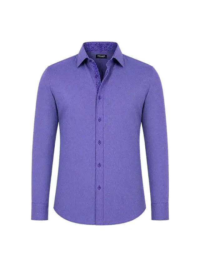 Maceoo Men's Einstein Stretch Shirt - Purple
