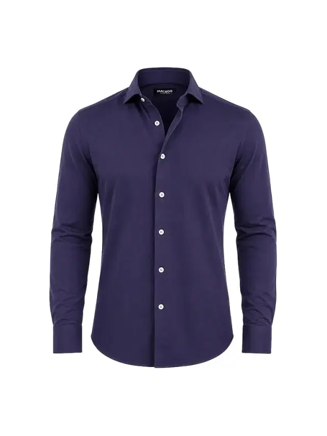 Maceoo Men's Einstein Stretch Shirt - Blue