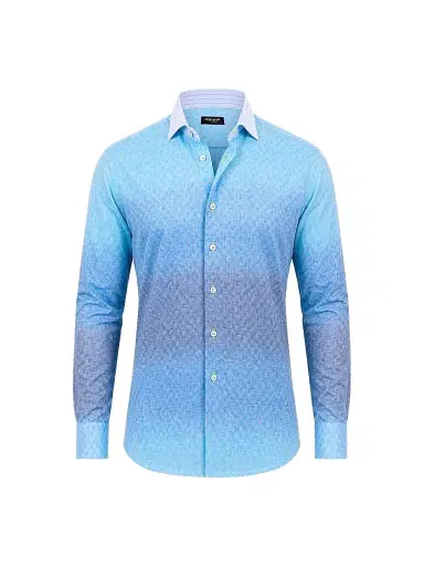 Maceoo Men's Fibonacci Marthyr Ombre Shirt - Blue - Size XXXXL | Thumbnail 1 Maceoo Men's Fibonacci Marthyr Ombre Shirt - Blue - Size XXXXL | Thumbnail 1