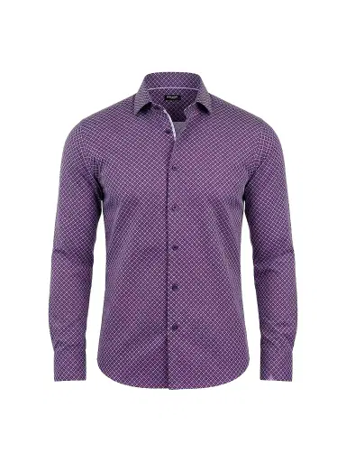 Maceoo Men's Einstein Stretch Shirt - Purple - Size XXXL | Thumbnail 1