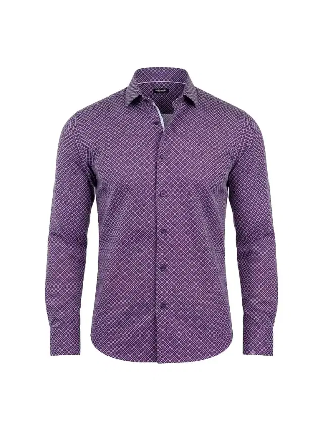 Maceoo Men's Einstein Stretch Shirt - Purple