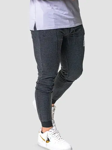 Maceoo Men's Stamped Joggers - Grey | Thumbnail 2