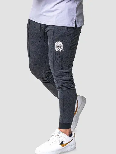 Maceoo Men's Stamped Joggers - Grey | Thumbnail 3