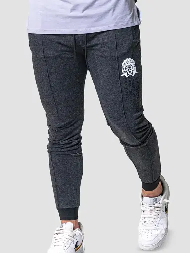 Maceoo Men's Stamped Joggers - Grey | Thumbnail 4
