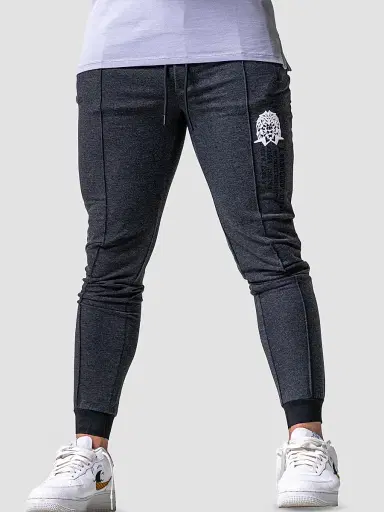 Maceoo Men's Stamped Joggers - Grey | Thumbnail 6