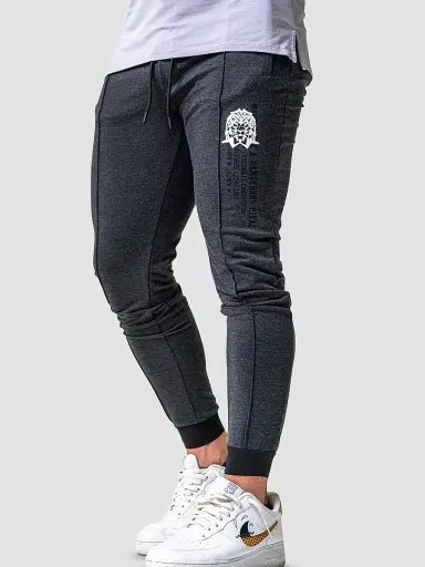 Maceoo Men's Stamped Joggers - Grey | Thumbnail 7