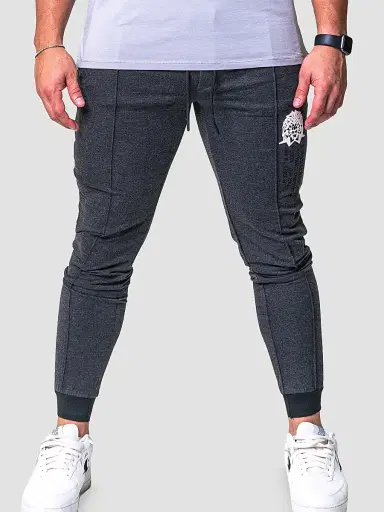 Maceoo Men's Stamped Joggers - Grey | Thumbnail 8