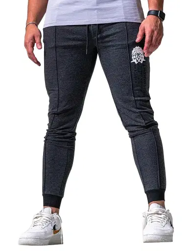 Maceoo Men's Stamped Joggers - Grey | Thumbnail 1