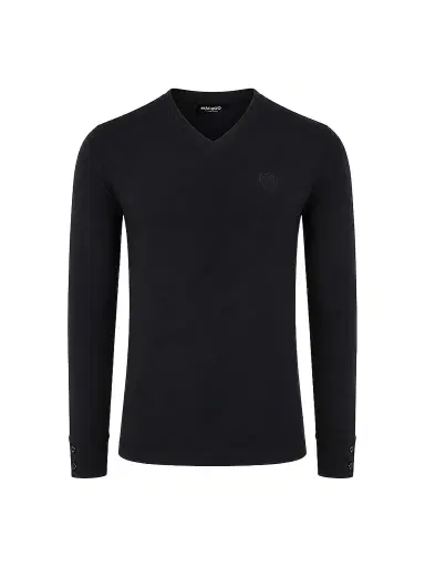 Maceoo Men's V-Neck SS Long Sleeve T-Shirt - Black - Size XXXL | Thumbnail 1 Maceoo Men's V-Neck SS Long Sleeve T-Shirt - Black - Size XXXL | Thumbnail 1